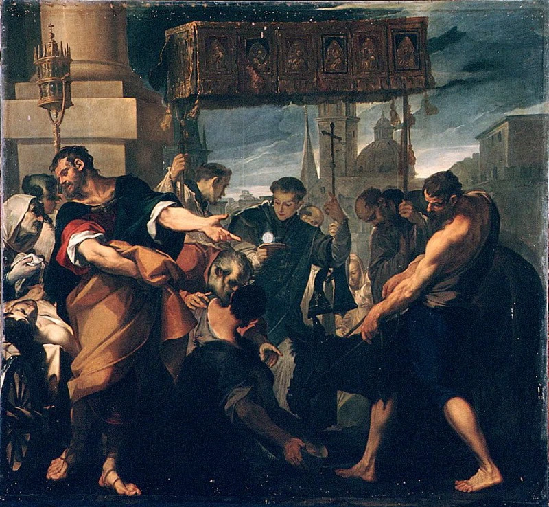 Il Miracolo di sant'Antonio, miracolo della mula - Santo Spirito Bergamo